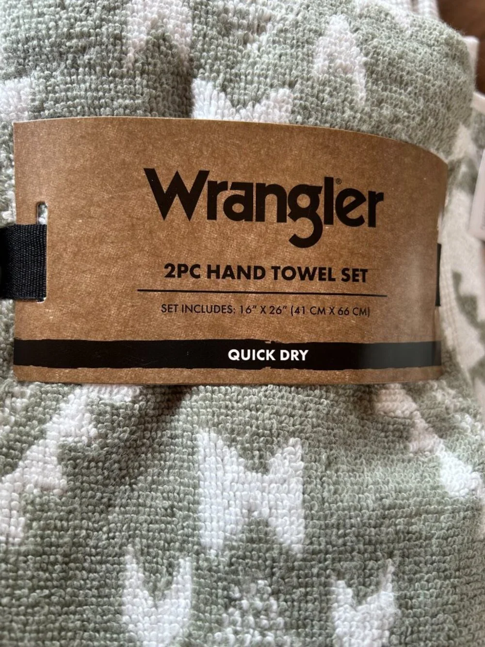 Wrangler - Bath Towel Set, Sage Green Western Towel Set Including Bath & Hand
